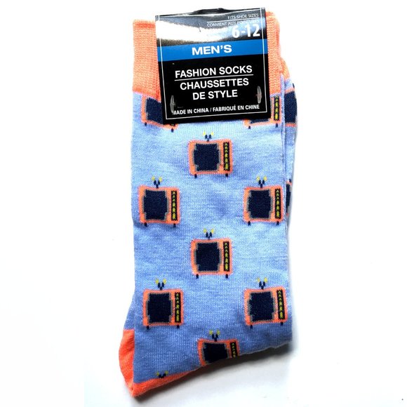 Other - *3/$15* Mens Blue & Orange TV Socks